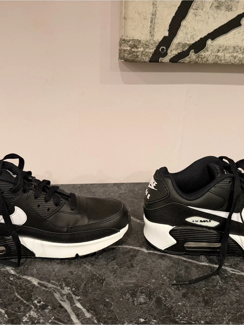Nike Black and White Men's Athletic Sneakers